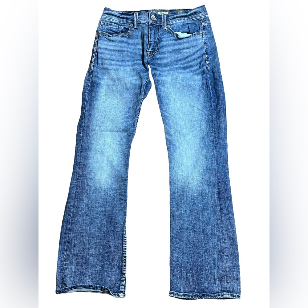 BKE Jeans Mens 30 S Aiden Buckle Blue Denim Straight Bootcut Medium Wash Stretch